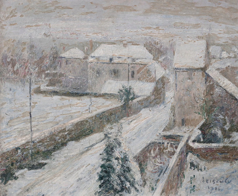 Vista di Triel sotto la neve - Gustave Loiseau