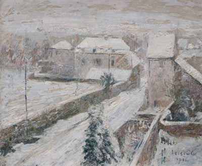 Vue de Triel sous la neige - Gustave Loiseau - Alpha Reproduction
