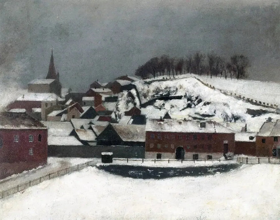 Vista da Fossveien 7 in direzione di Bergfjerdingen - Edvard Munch