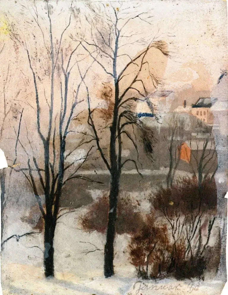 Vista da Fossveien - Edvard Munch