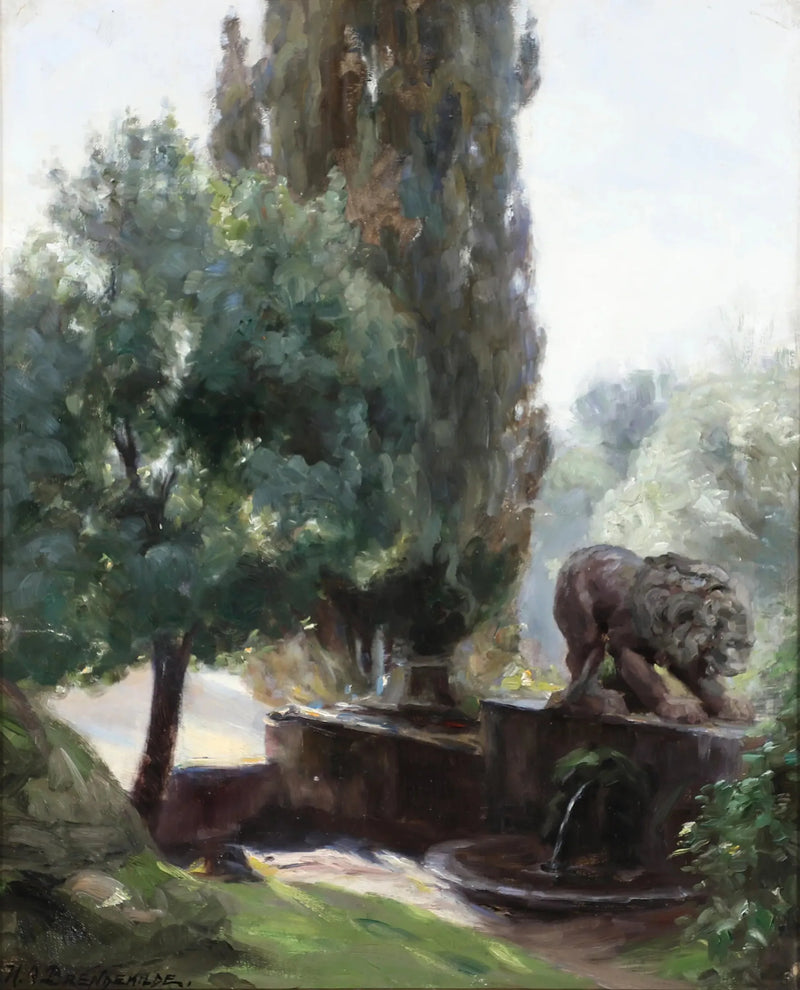 Vista dai giardini della Villa Borghese. - H. A. Brendekilde