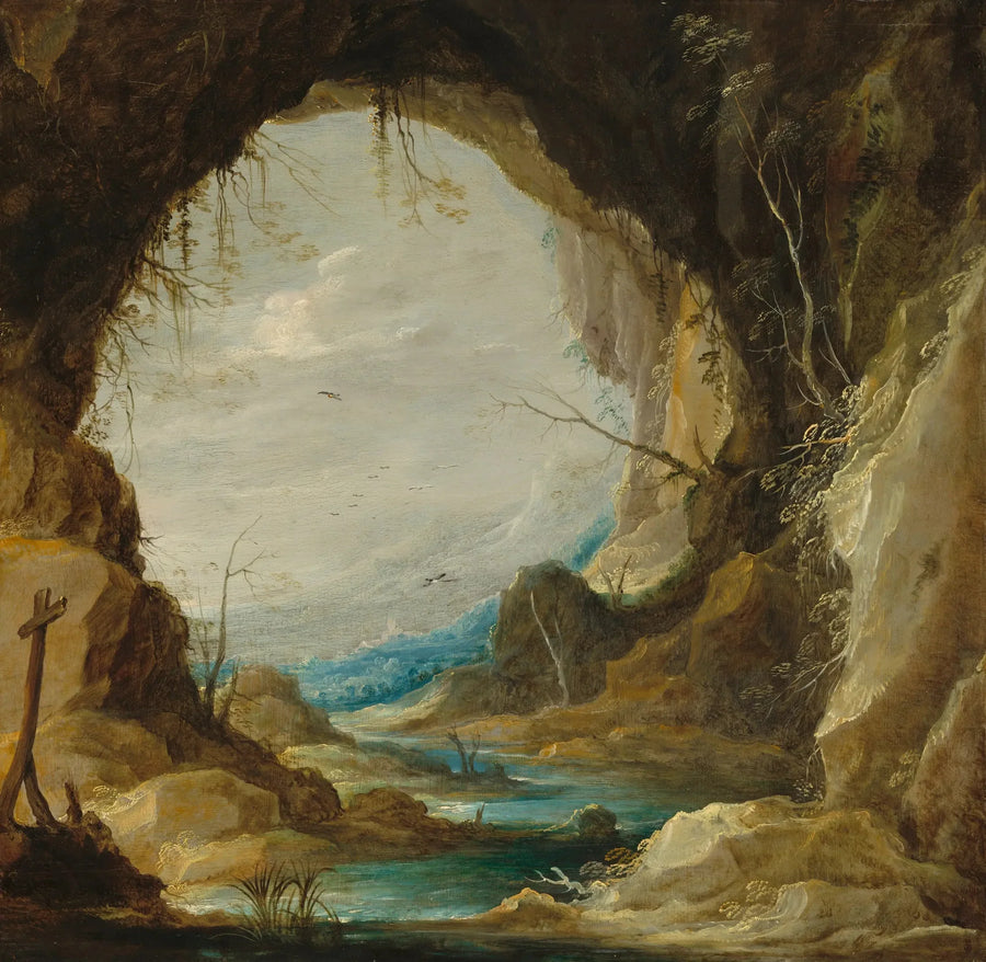 Vista da una grotta - David Teniers il Giovane