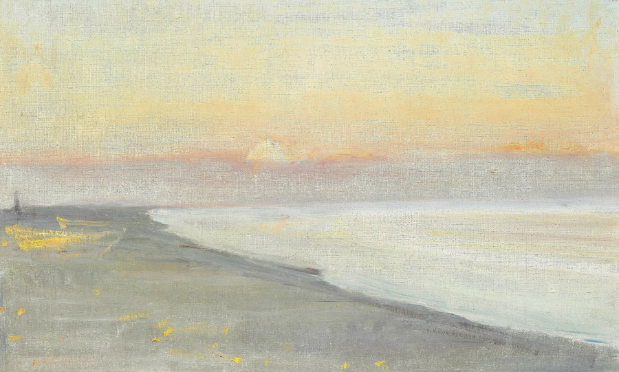Vista da una spiaggia al tramonto, Skagen. -Michael Peter Ancher