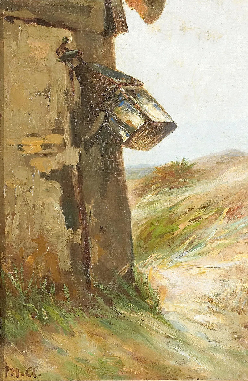 Vista delle dune e di una lanterna su una casa. - Michael Peter Ancher