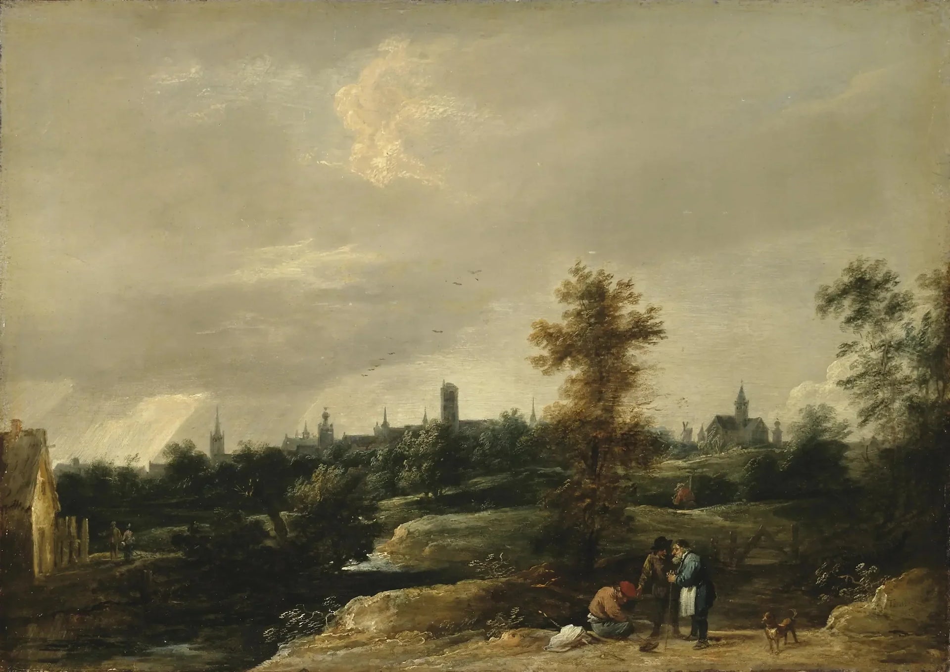 Vue des environs de Bruxelles - David Teniers le Jeune image 1 reproduction de peinture à l’huile