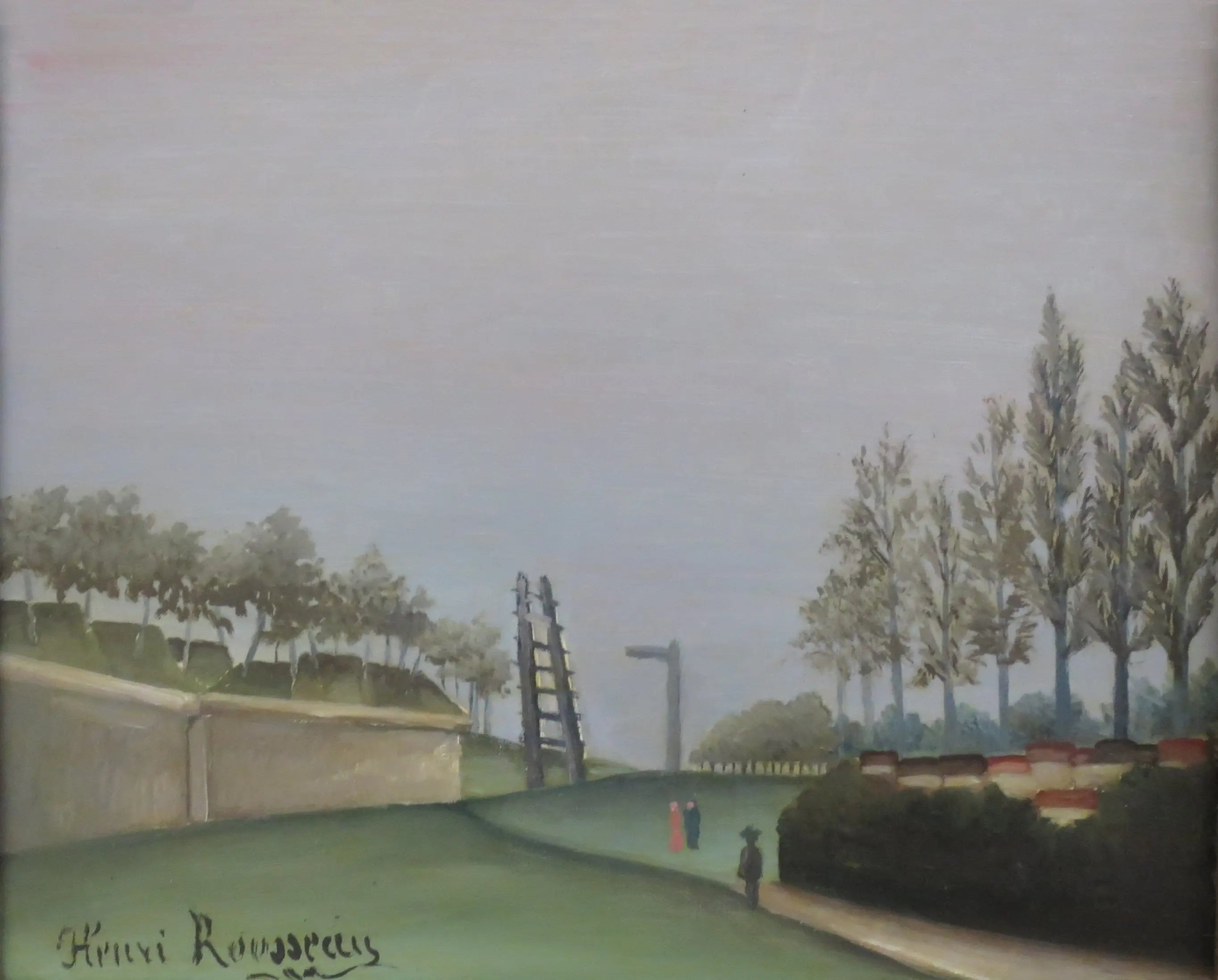 Vue des fortifications à gauche de la porte de Vanves - Henri Rousseau image 1 reproduction de peinture à l’huile