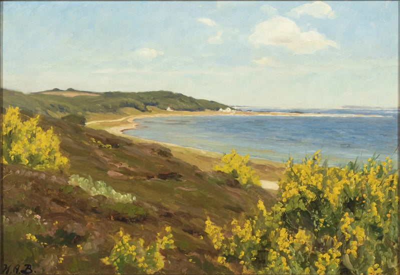 Vista delle montagne Legind, Mors in Danimarca - H. A. Brendekilde