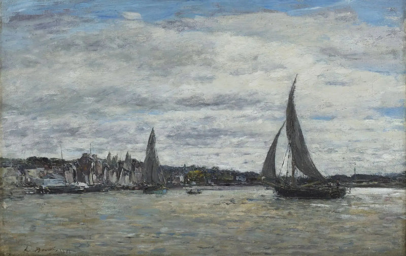 Vista del bacino di Trouville - Eugène Boudin