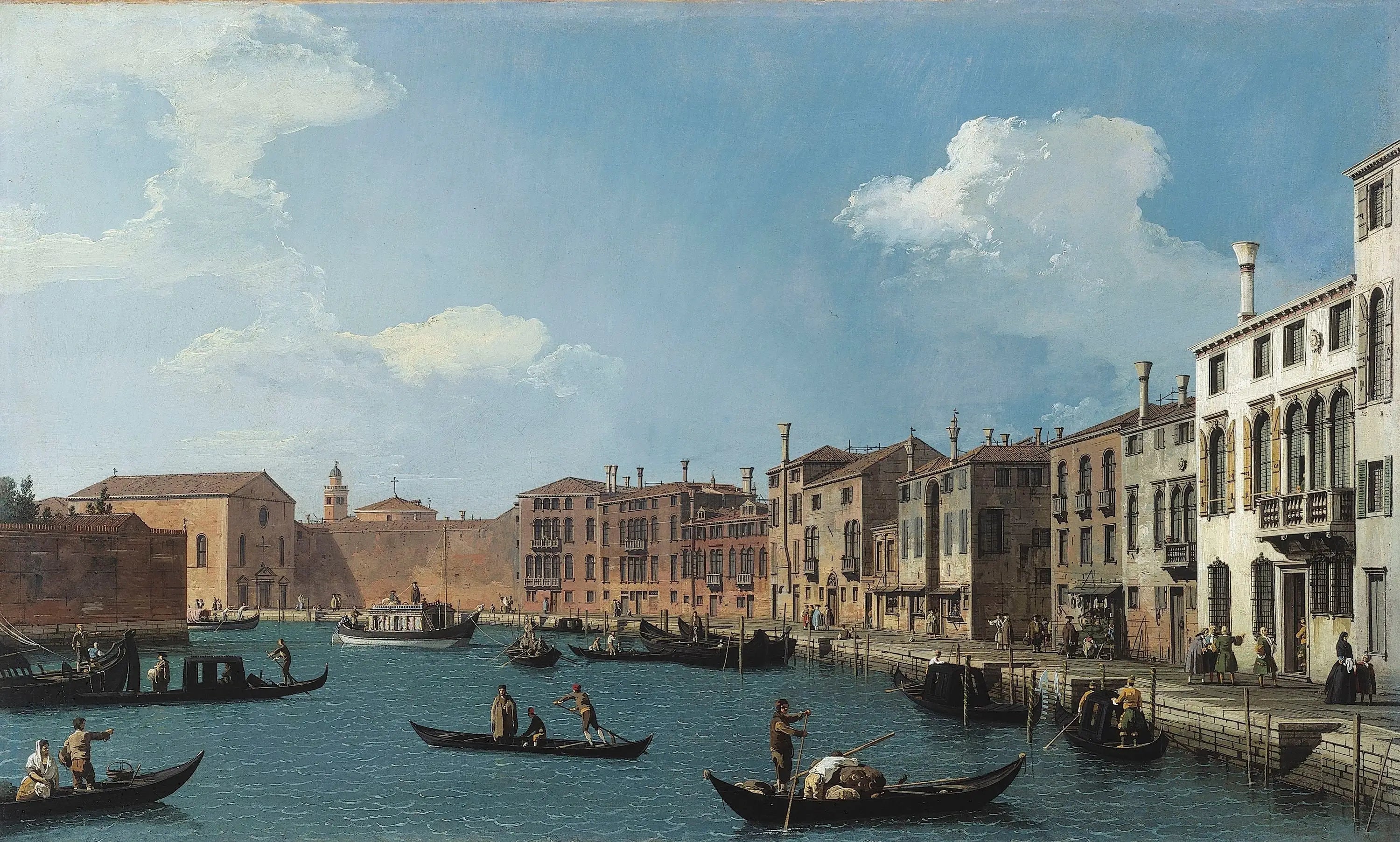 Vue du canal de Santa Chiara Venise - Canaletto - Alpha Reproduction