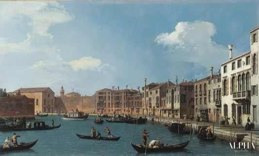 Vue du canal de Santa Chiara, Venise - Giovanni Antonio Canal - Reproductions de tableaux et peintures haut de gamme