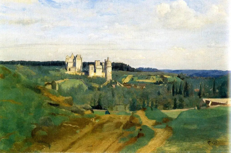 Vista del castello di Pierrefonds - Jean-Baptiste Camille Corot