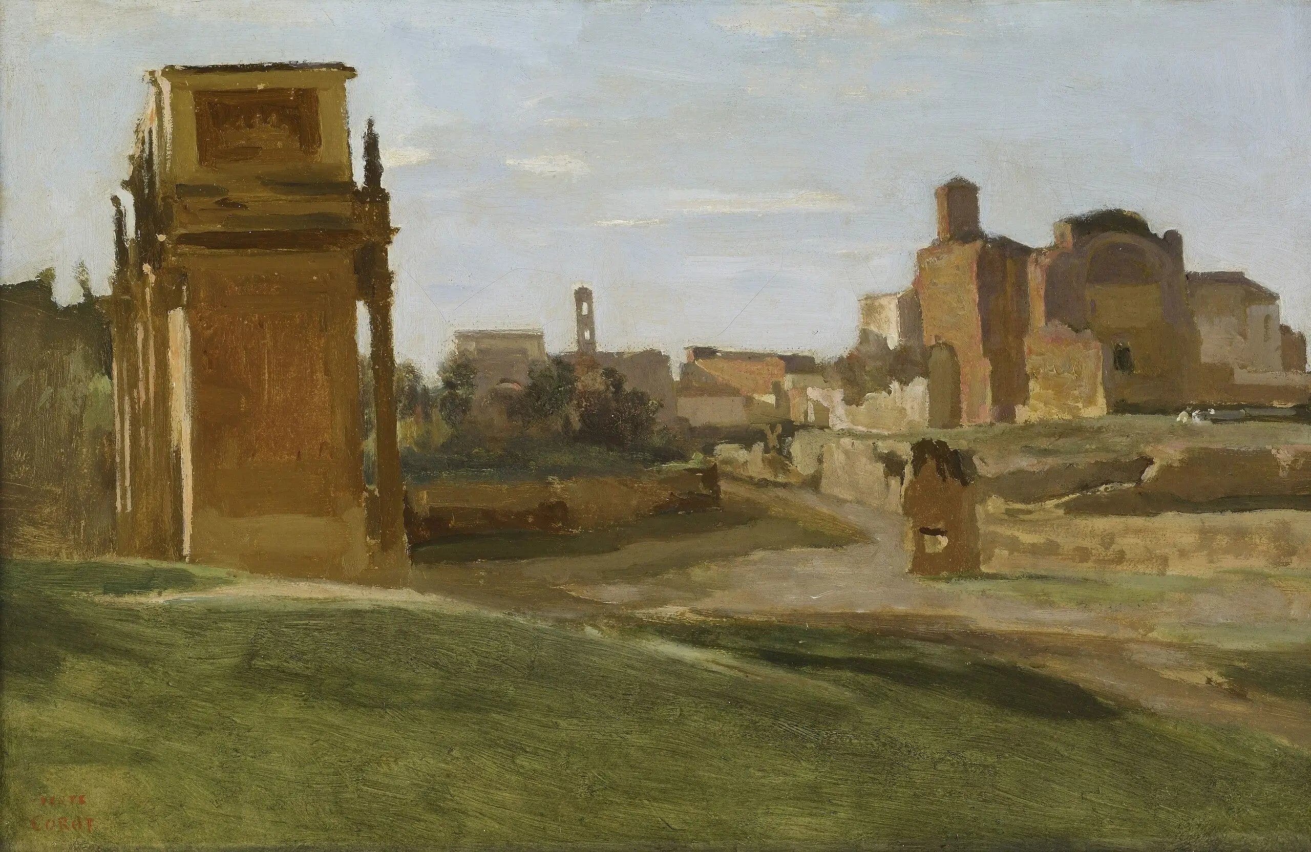 Vue du Forum Rome - Jean-Baptiste Camille Corot - Alpha Reproduction