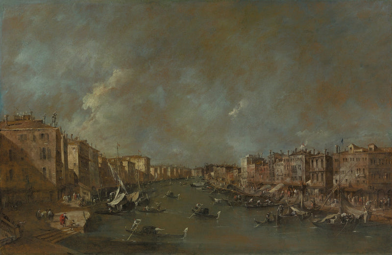Vista del Gran Canal dal Ponte di Rialto - Francesco Guardi