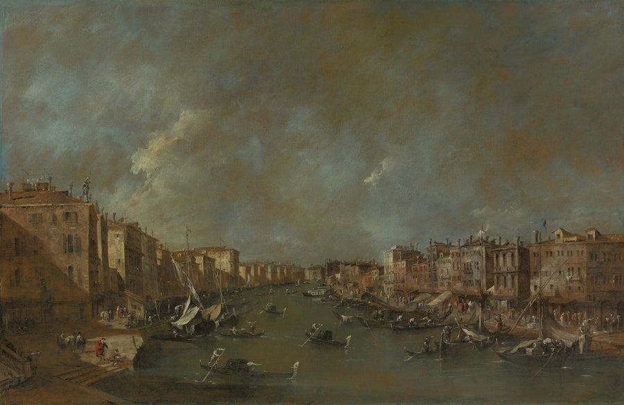 Vista del Gran Canal dal Ponte di Rialto - Francesco Guardi