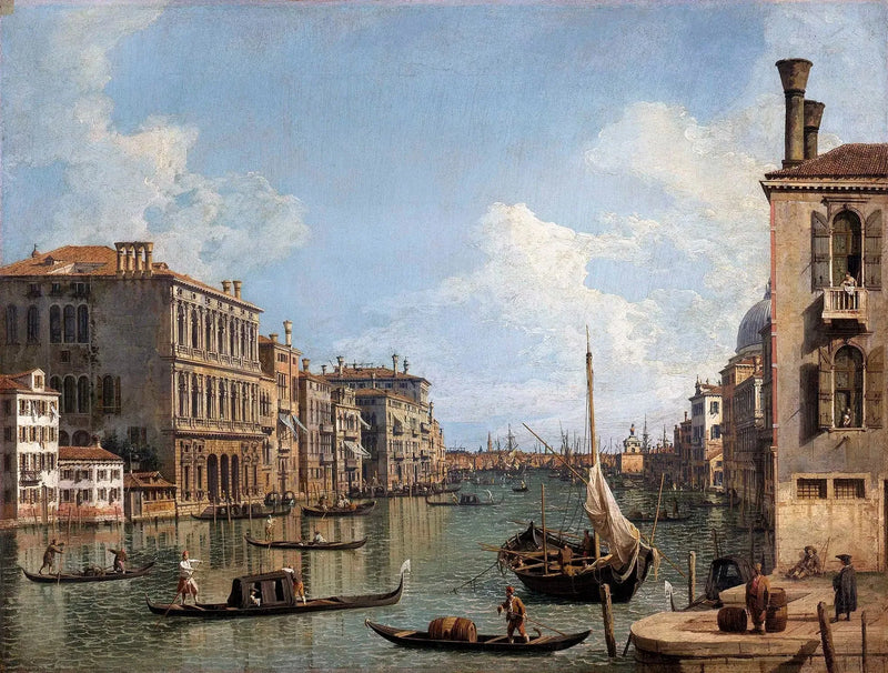 Vista del Gran Canal verso la Punta della Dogana - Canaletto