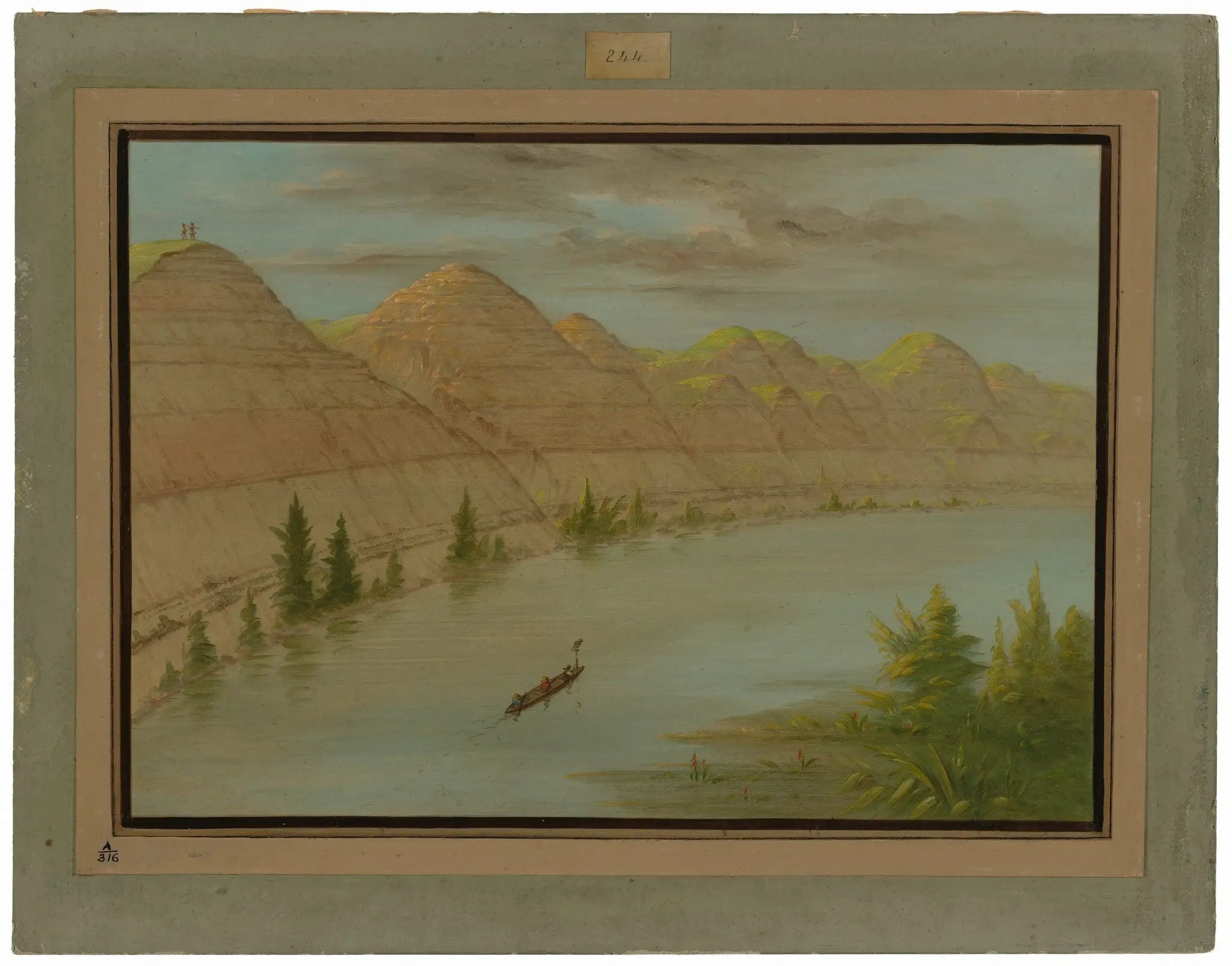 Vue du « Grand Détour » Haut-Missouri - George Catlin - Alpha Reproduction