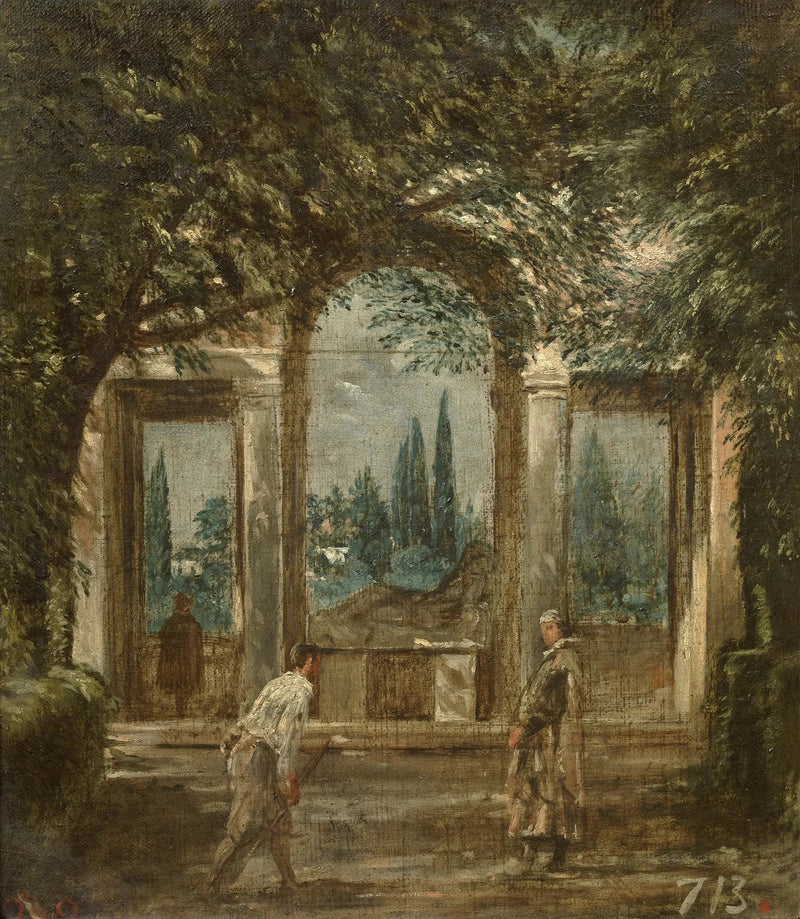 Vista del giardino della villa Médicis a Roma - Diego Velázquez