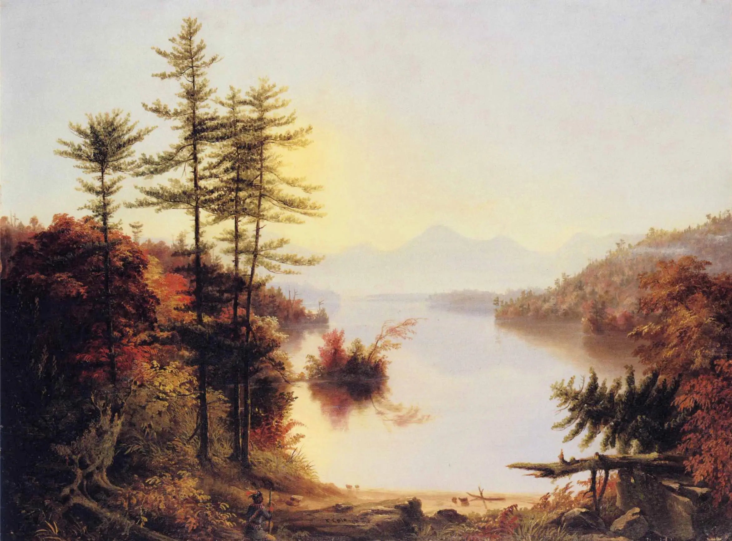 Vue du lac Winnipiseogee - Thomas Cole - Alpha Reproduction