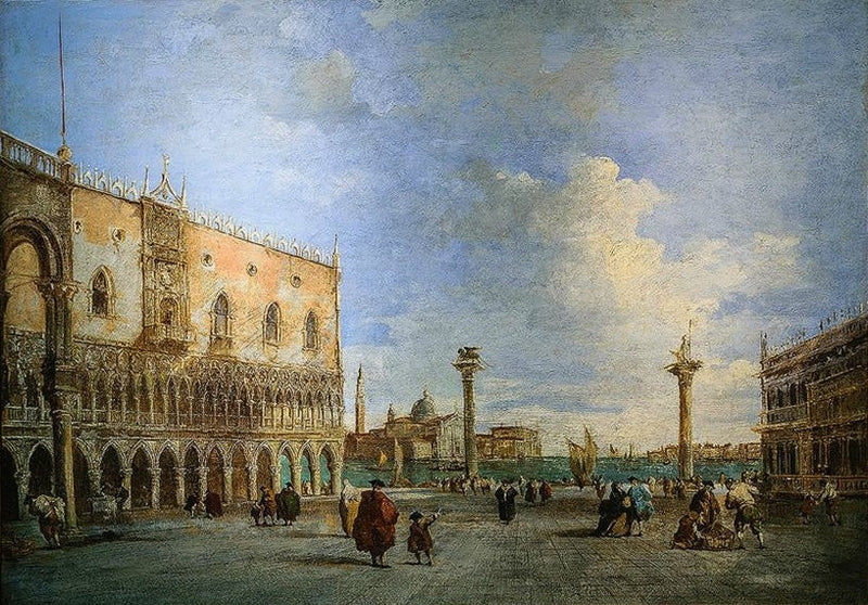 Vista del Palazzo Ducale a Venezia. - Francesco Guardi