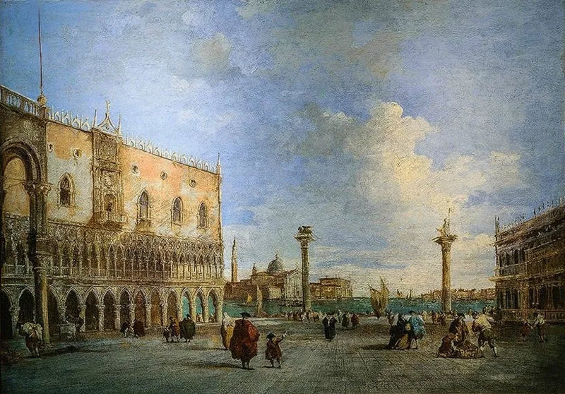 Vista del Palazzo Ducale a Venezia. - Francesco Guardi