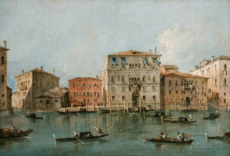 Vista del Palazzo Loredan dell'Ambasciatore sul Canal Grande, Venezia - Francesco Guardi