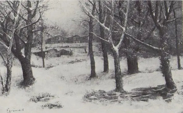 Vista del Parco delle Creste sotto la neve - Gustave Courbet