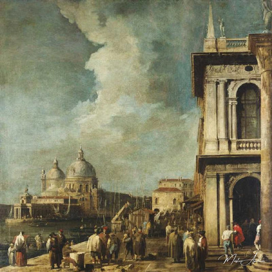 Vue du Piazetta à Venise sur les grand Canal et Sta.Marie della Salute - Giovanni Antonio Canal - Reproductions de tableaux et peintures haut de gamme