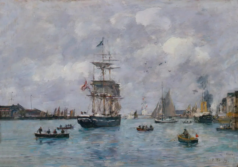Vista del porto di Le Havre - Eugène Boudin
