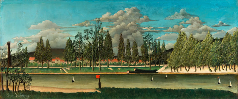 Vista del molo di Asnières - Henri Rousseau