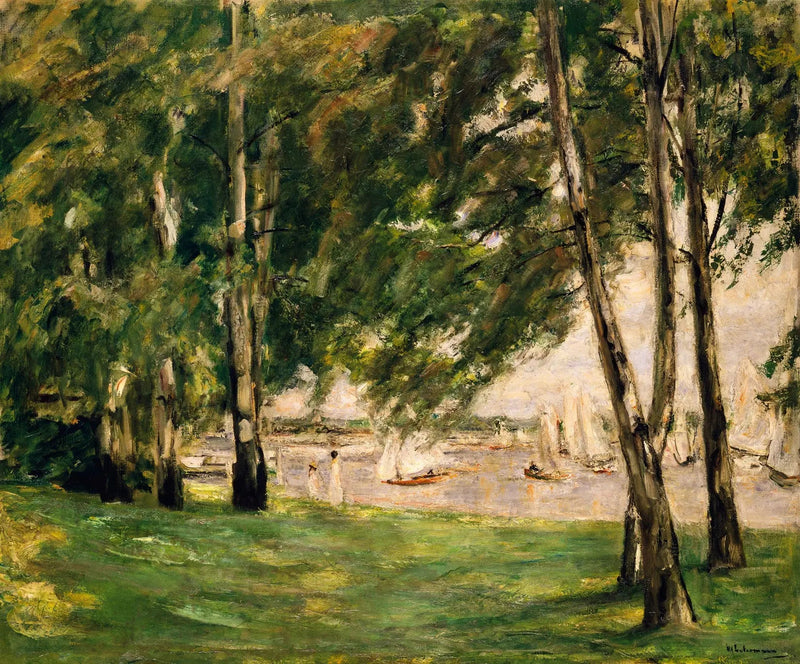 Vista del Wannsee con barche a vela - Max Liebermann