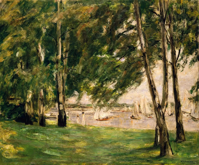 Vista del Wannsee con barche a vela - Max Liebermann