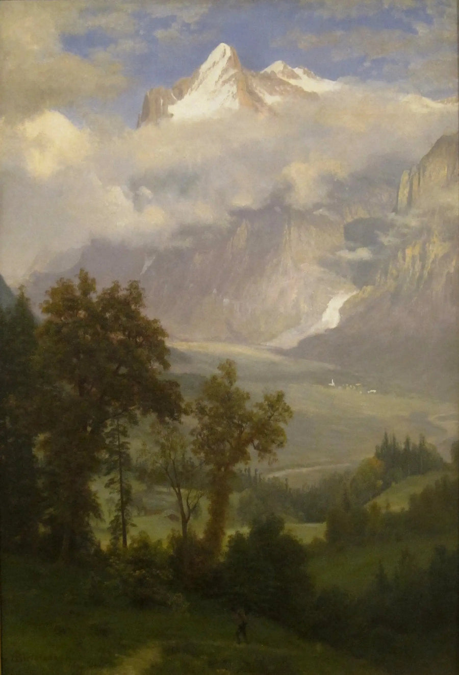 Vista del Wetterhorn dalla valle di Grindelwald - Albert Bierstadt