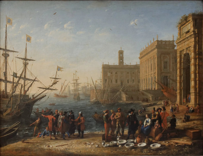 Vista di un porto con il Capitolio - Claude Lorrain