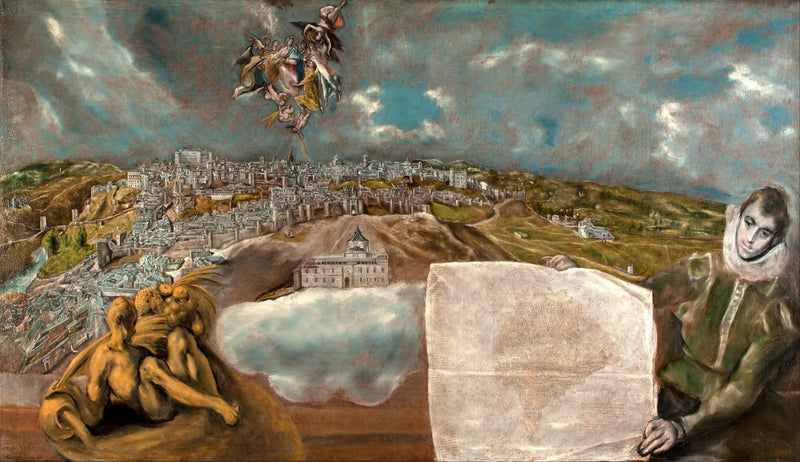 Vista e pianta di Toledo - El Greco