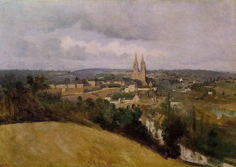 Vista generale della città di Saint-Lô - Jean-Baptiste Camille Corot