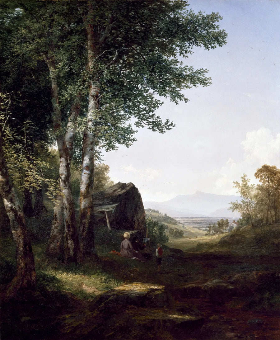 Vista lontana della montagna Mansfield, Vermont - John Frederick Kensett