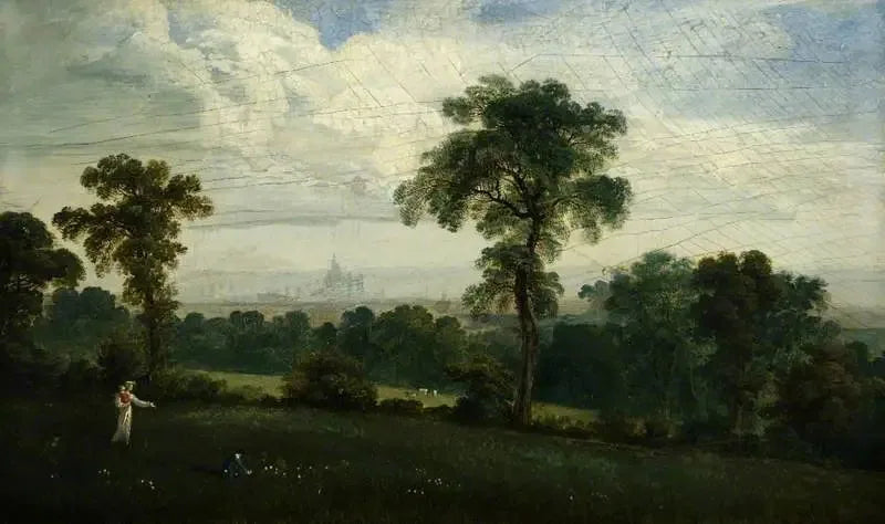 Veduta lontana di Londra - John Martin