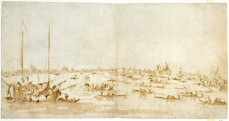 Vista panoramica del Bacino di San Marco, che guarda il canale della Giudecca - Francesco Guardi