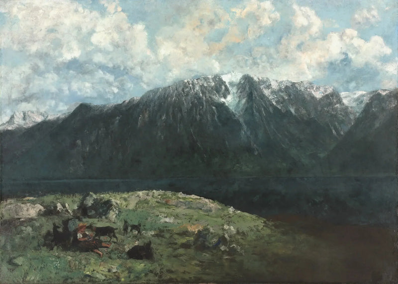 Vista panoramica sulle Alpi, Les Dents du Midi - Gustave Courbet