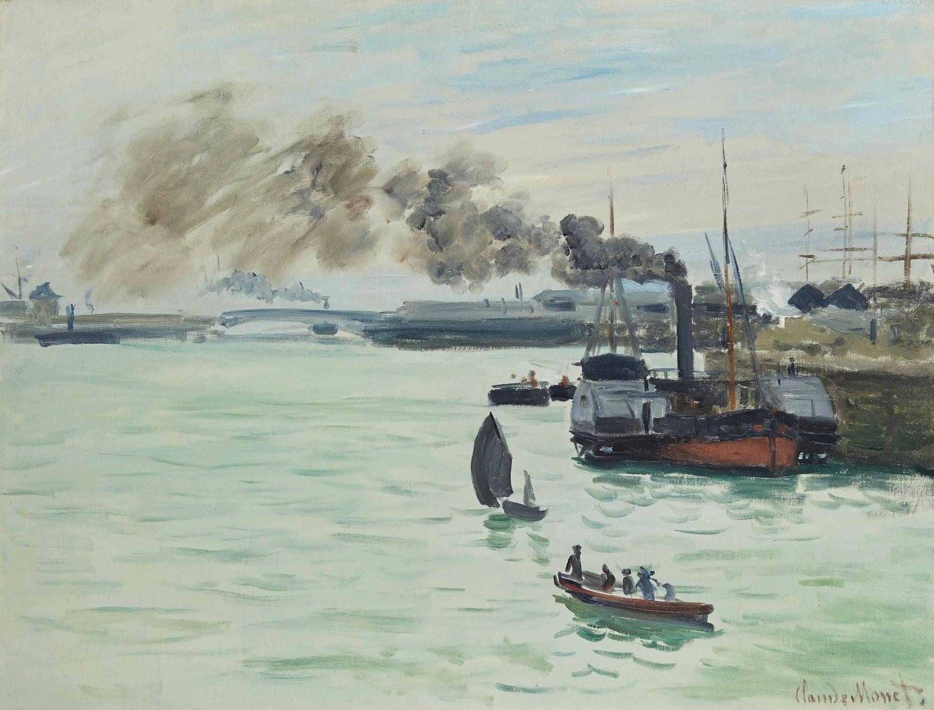 Vue d’un port W169 par Claude Monet, 1871, collection particulière