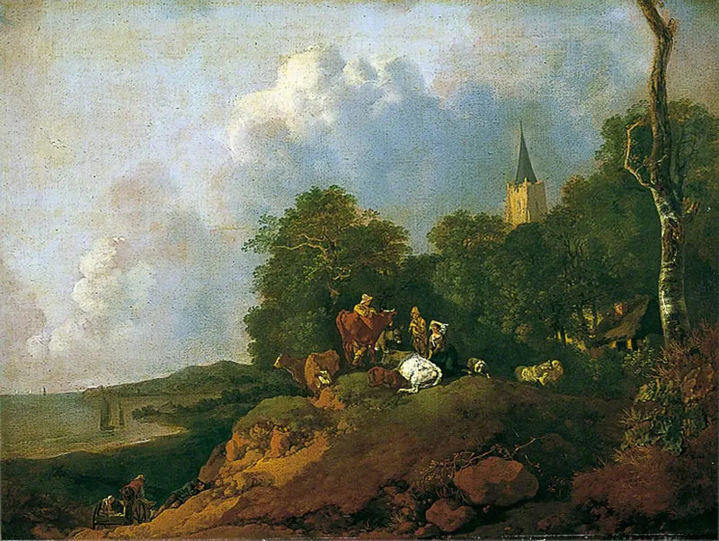 Vista vicino alla costa - Thomas Gainsborough