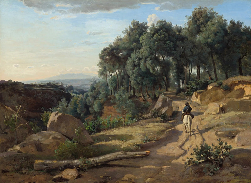 Vista vicino a Volterra - Jean-Baptiste Camille Corot