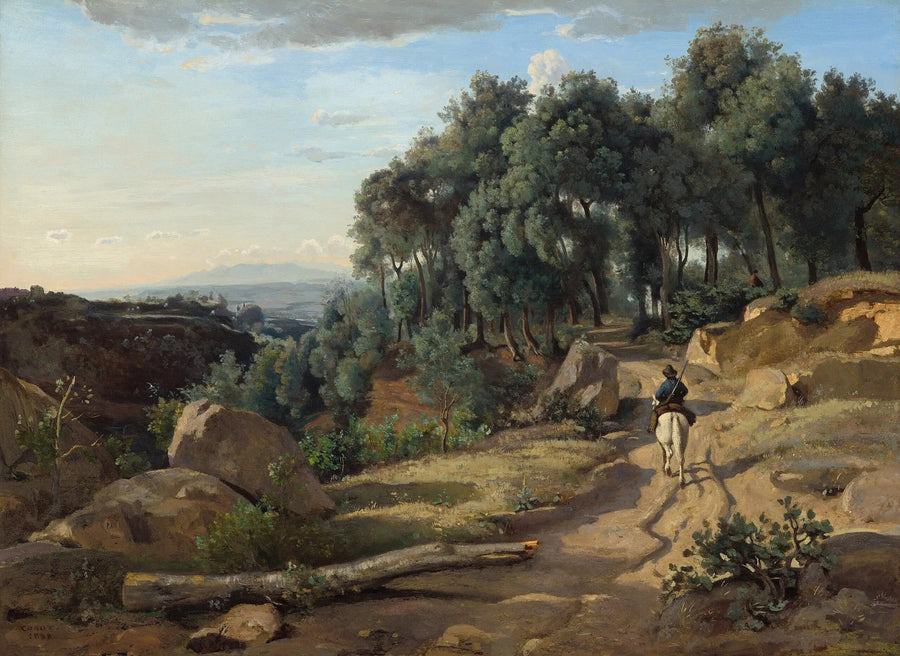 Vista vicino a Volterra - Jean-Baptiste Camille Corot