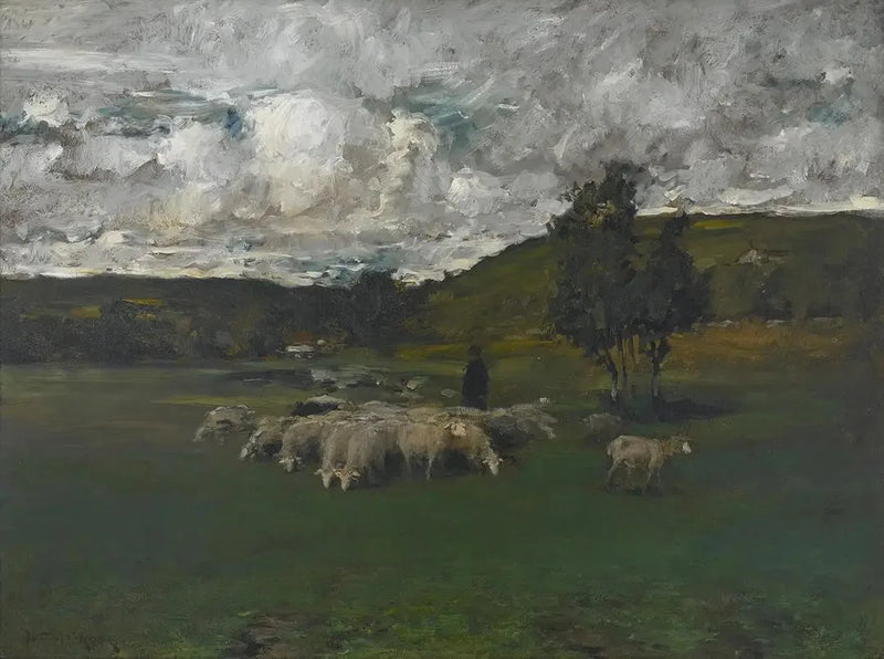 Vista vicino all'ufficio elettorale - William Merritt Chase