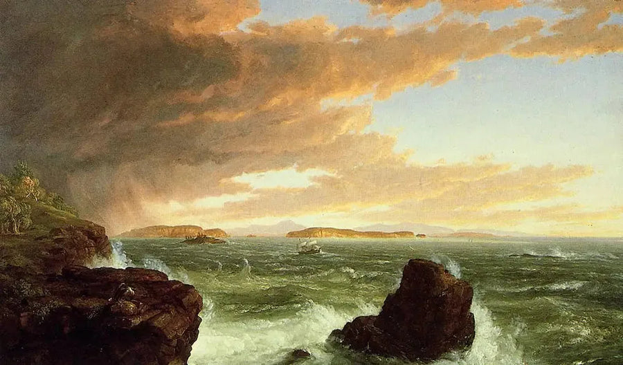 Vista sulla baia Frenchman dall'isola del Monte Désert, dopo una tempesta - Thomas Cole