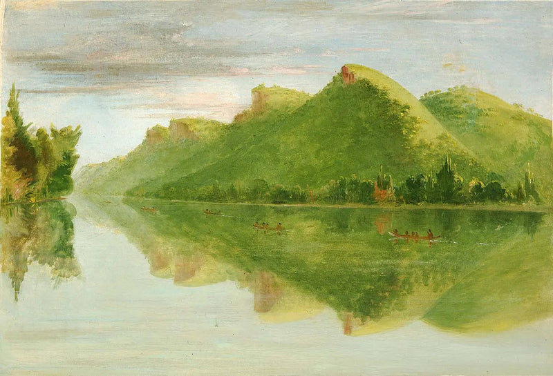 Vista sul Alto Mississippi, magnifiche praterie - George Catlin
