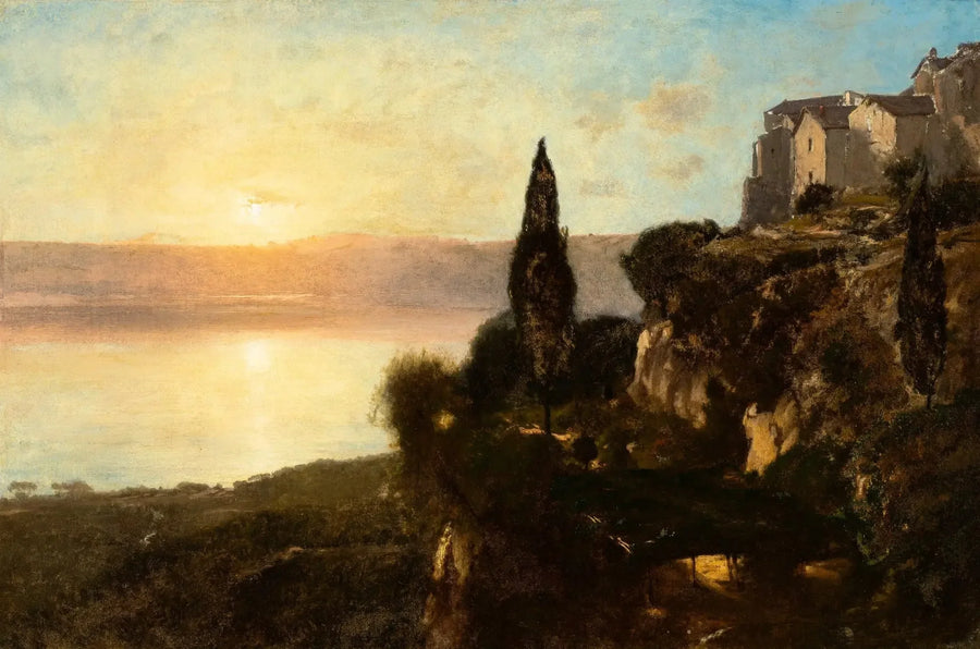 Vista sul lago di Nemi - George Inness