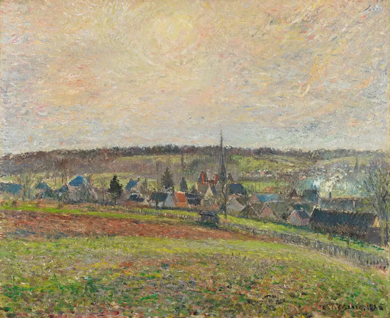 Vista sul Villaggio di Éragny - Camille Pissarro