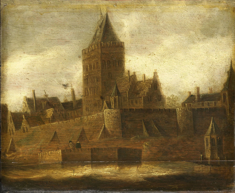 Vue du Valkhof à Nimègue - Artiste inconnu du Rijksmuseum