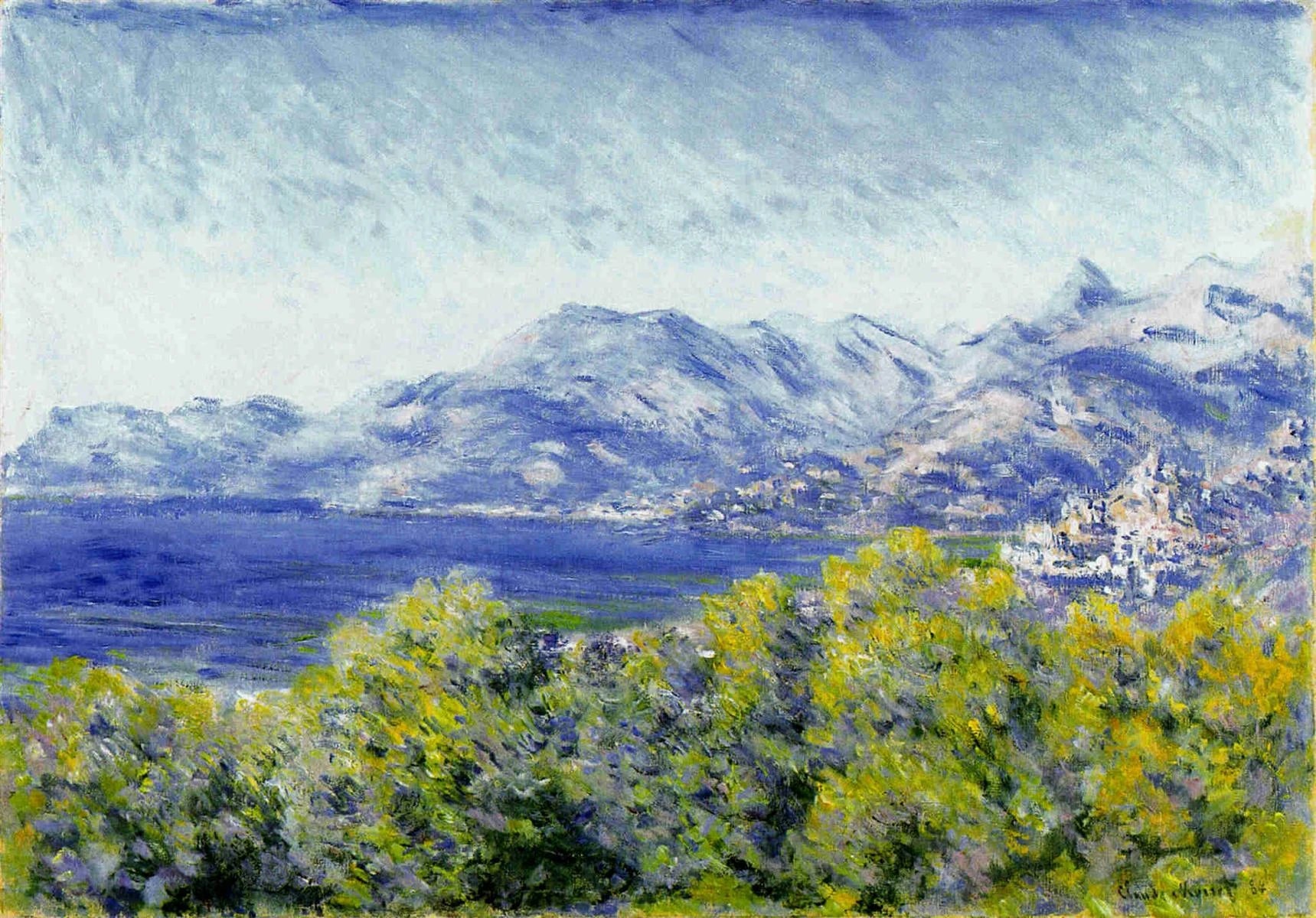 Vue de Ventimiglia W878 par Claude Monet, Kelvingrove Art Gallery and Museum